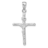 14k White Gold Crucifix Pendant
