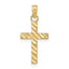 14k D/C Cross Pendant