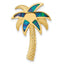 Palm Tree Slide Pendant in 14K Yellow Gold with Lab-Created Opal - Sophia Jewelers