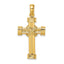 Cross Charm in 14K Yellow Gold with Smooth Center, 39mm - Sophia Jewelers