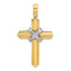 X-Center Cross Pendant in 14K Two-Tone Gold, 47mm - Sophia Jewelers