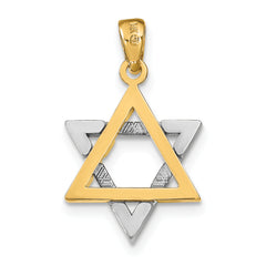 14K Two-Tone Star Of David Charm
