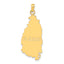 14k ST. LUCIA Island Map Pendant