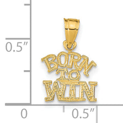 14K BORN TO WIN Pendant