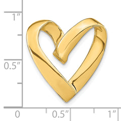 14K Polished Heart Slide