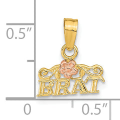 14K Rose and Yellow Gold BRAT Pendant