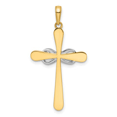 14K w/Rhodium D/C Cross & Infinity Pendant