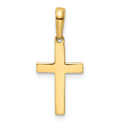 14K w/Rhodium D/C Cross Pendant