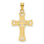 14K Polished Cross Pendant