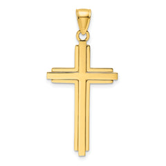 14K Polished Cross Pendant