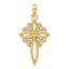 14K Polished Cross Pendant