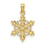 14K Polished Snowflake Pendant