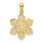 14K Polished Snowflake Pendant