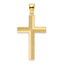 Beaded Cross Pendant in 14K Yellow Gold, 46mm - Sophia Jewelers