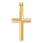Beaded Cross Pendant in 14K Yellow Gold, 20x34mm - Sophia Jewelers