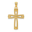 Beaded Cross Pendant in 14K Yellow Gold, 20x29mm - Sophia Jewelers