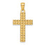Cross Pendant in 14K Yellow Gold, 16mm Textured - Sophia Jewelers