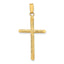Fancy Cross Pendant in 14K Yellow Gold, 38mm Textured - Sophia Jewelers