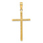 Fancy Cross Pendant in 14K Yellow Gold, 45mm Textured - Sophia Jewelers