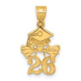 14K Graduation Cap and Diploma - 2026 Charm