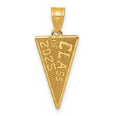 14K Class Of 2025 Rally Flag / Graduation Charm