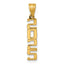 14K Polished Vertical 2025 Charm