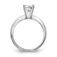 14k White Gold 1 carat Heavy-Weight Half-Round 4-Prong Round Solitaire Ring Mounting (No Stone Included)