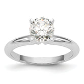 Platinum 1/3 carat Heavy-Weight Half-Round 4-Prong Round Solitaire Ring Mounting (No Stone Included)