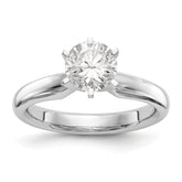 Platinum 1.5ct. Heavy-Weight Comfort-Fit 6-Prong Ring Mounting (No Stone Included)