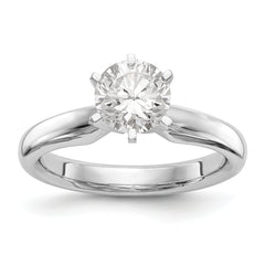 Platinum 1/2ct. Heavy-Weight Comfort-Fit 6-Prong Ring Mounting (No Stone Included)