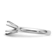 14k White Gold 3/4 carat Medium-Weight Low-Shoulder Comfort-Fit 6-Prong Round Solitaire Ring Mounting (No Stone Included)