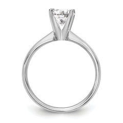 14k White Gold 1 carat Lightweight Comfort-Fit 4-Prong Round Solitaire Ring Mounting (No Stone Included)