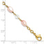 Kelly Waters Gold-plated Pink Simulated Pearl and Crystal Bracelet