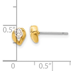 Gold-plated Kelly Waters CZ Post Earrings