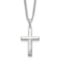 Kelly Waters Rhodium-plated Medium Polished Cross 18 inch Necklace