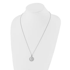 Kelly Waters Rhodium-plated St. Christopher Medal 24 inch Necklace