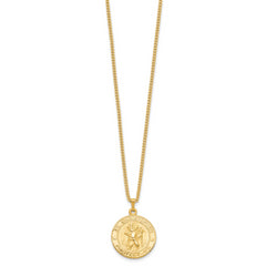 Kelly Waters Gold-plated St. Christopher Medal 24 inch Necklace