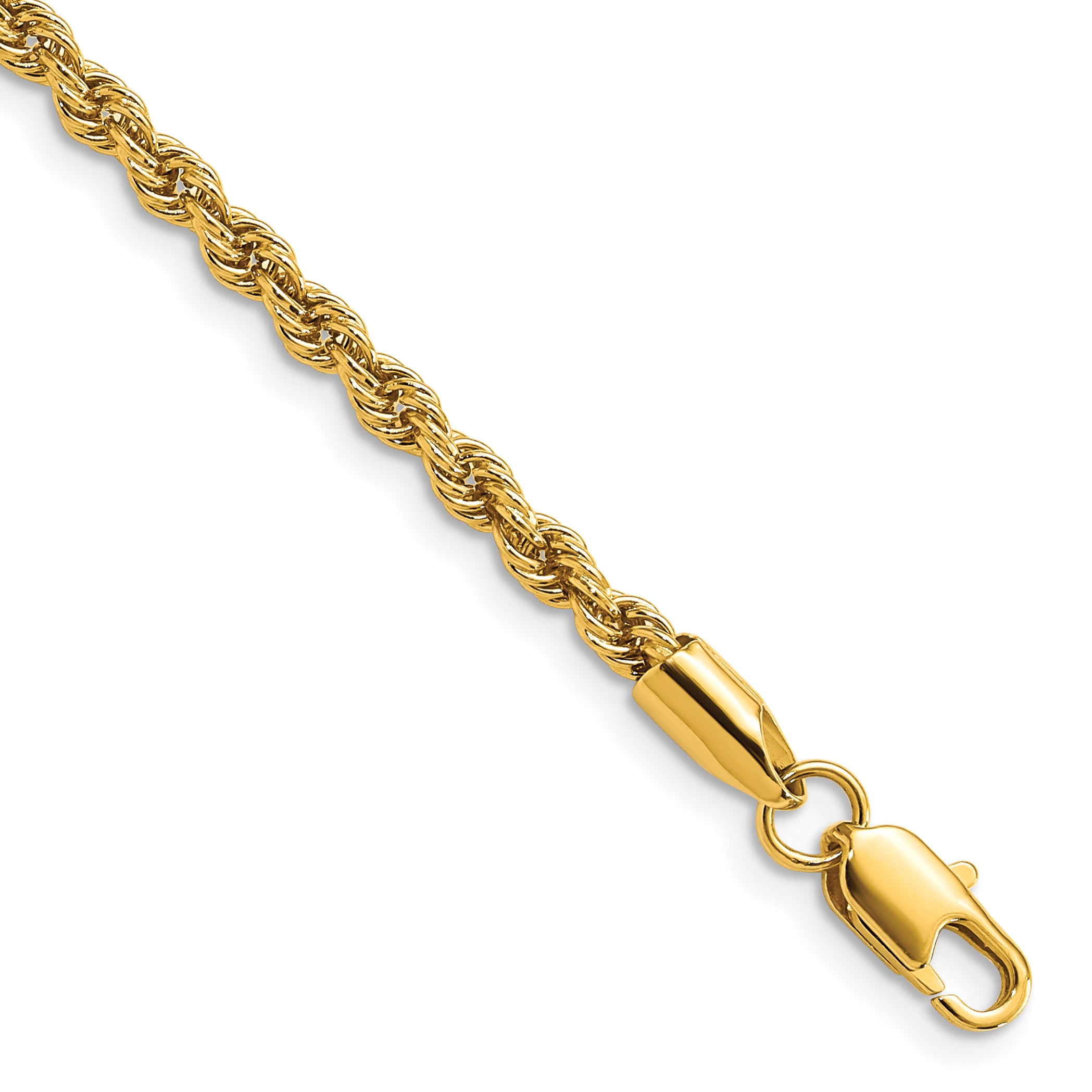 Kelly Waters Gold-plated 3mm Diamond Cut French Rope 20 inch Chain