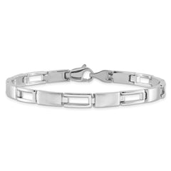 Kelly Waters Rhodium-plated Rectangle Open Link Bracelet