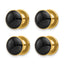 Kelly Waters Gold-plated Black Epoxy Four Piece Tuxedo Studs Set