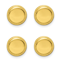 Kelly Waters Gold-plated Polished Beaded Four Piece Tuxedo Studs Set