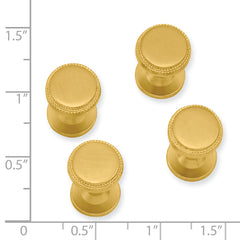 Kelly Waters Gold-plated Florentine Beaded Four Piece Tuxedo Studs Set