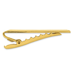Kelly Waters Gold-plated Lined Edge Engraveable Tie Bar