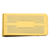 Gold-plated Kelly Waters Honey Comb and Square Engraveable Money Clip