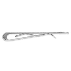 Rhodium-plated Kelly Waters Honey Comb and Square Engraveable Money Clip