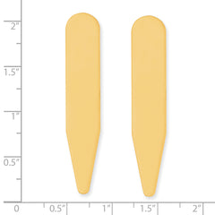 Kelly Waters Brass Pair of Two 2 inch Engravable Collar Stays