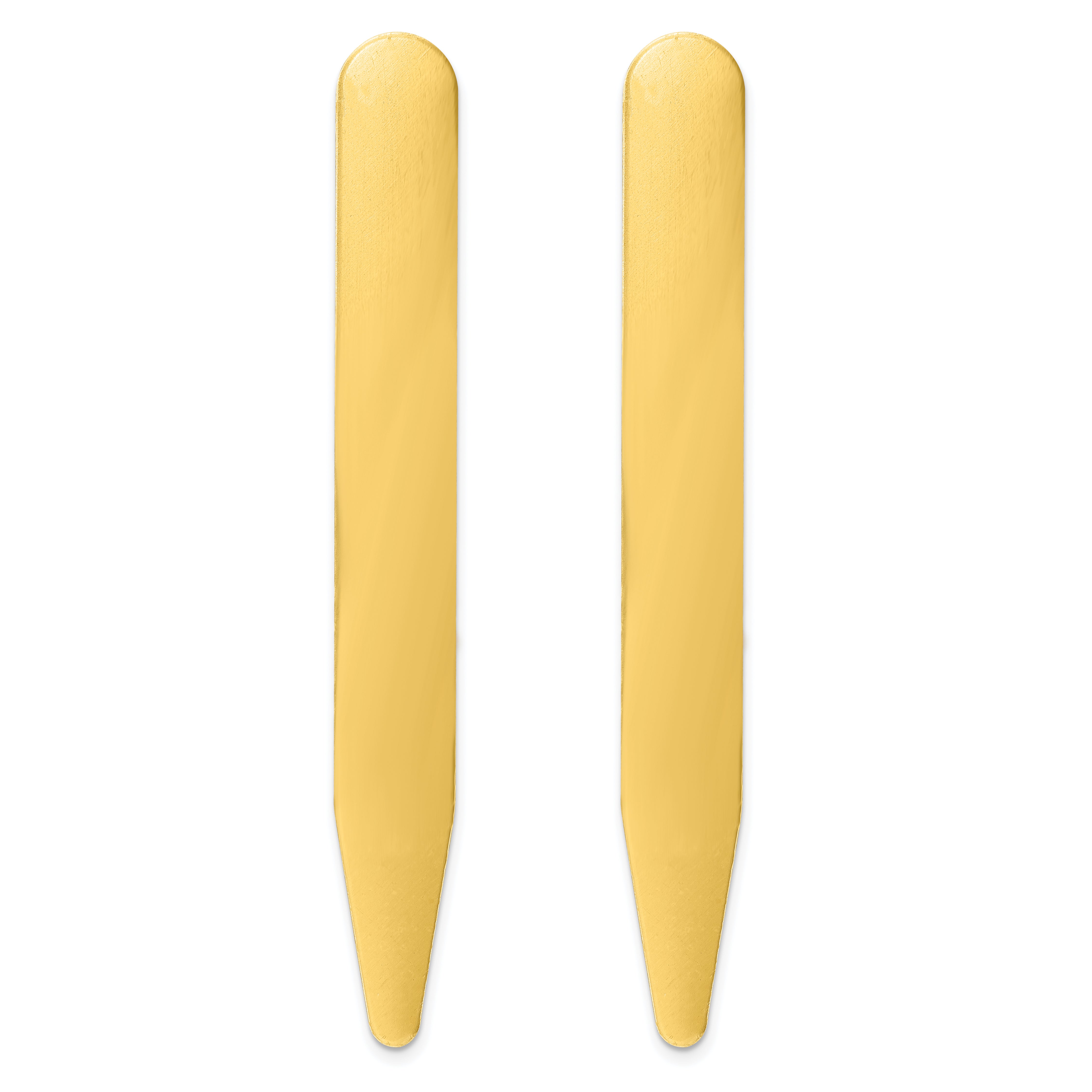 Kelly Waters Brass Pair of Two 3 inch Engravable Collar Stays