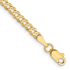 14k 3.1mm Lightweight Flat Cuban Chain