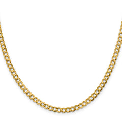 14K 26 inch 4.7mm Lightweight Flat Cuban with Lobster Clasp Chain