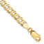 14K 8 inch 4.7mm Lightweight Flat Cuban with Lobster Clasp Bracelet